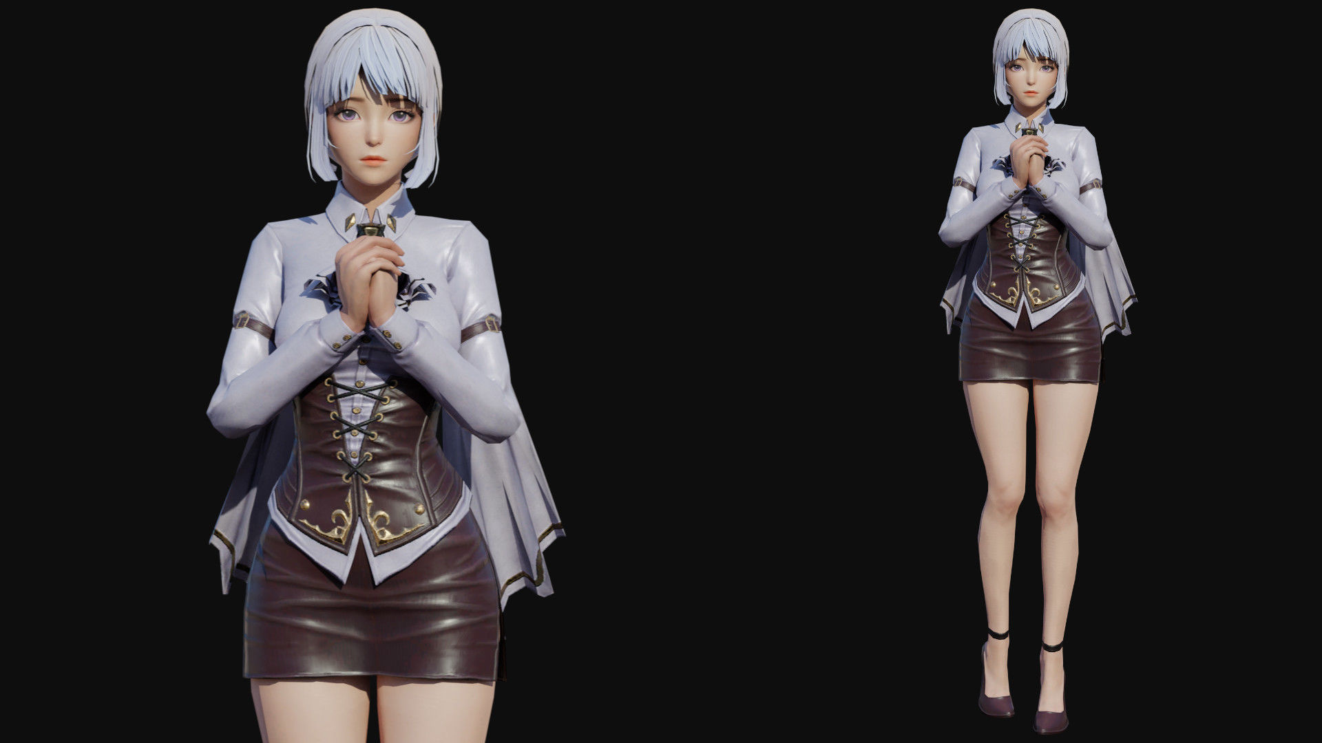 Maya Female Low-poly 3D model_1