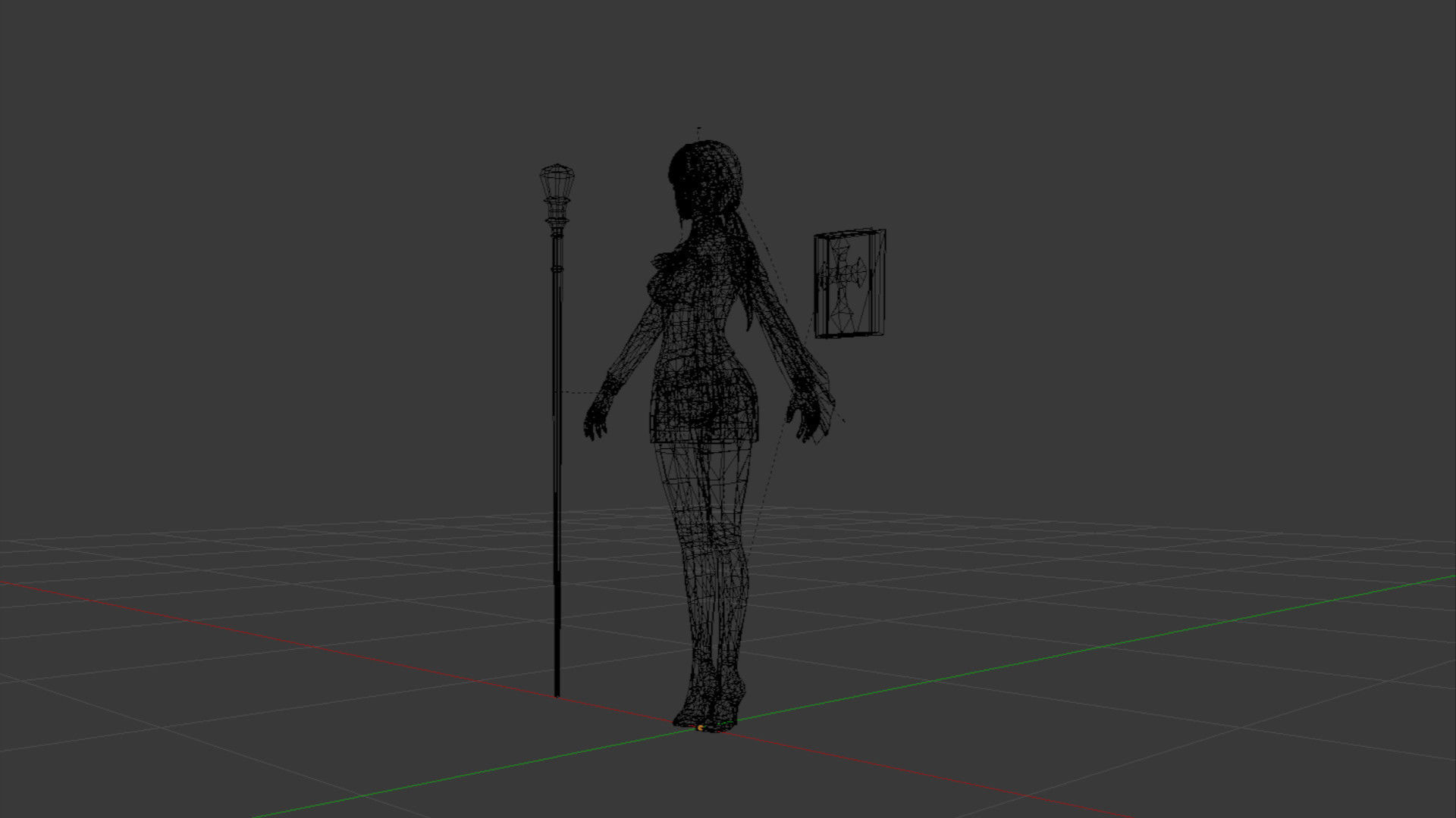 Maya Female Low-poly 3D model_3