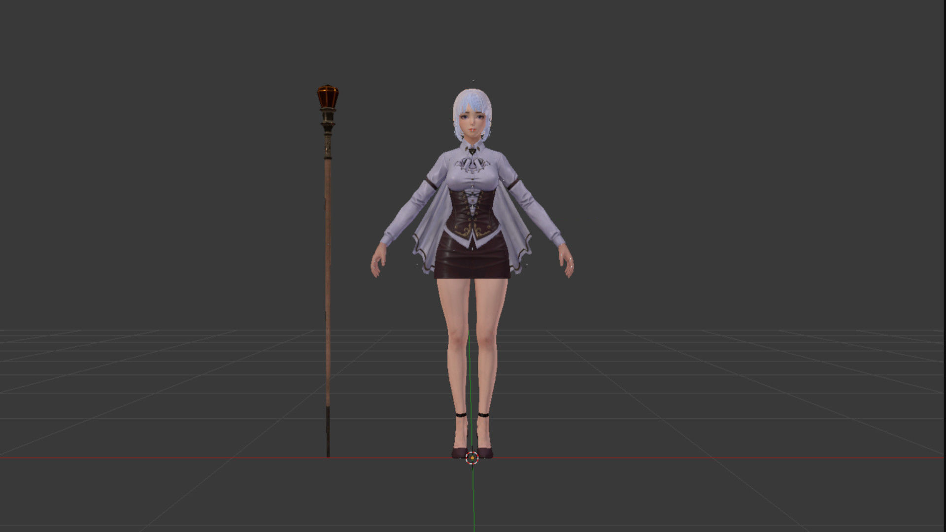 Maya Female Low-poly 3D model_2