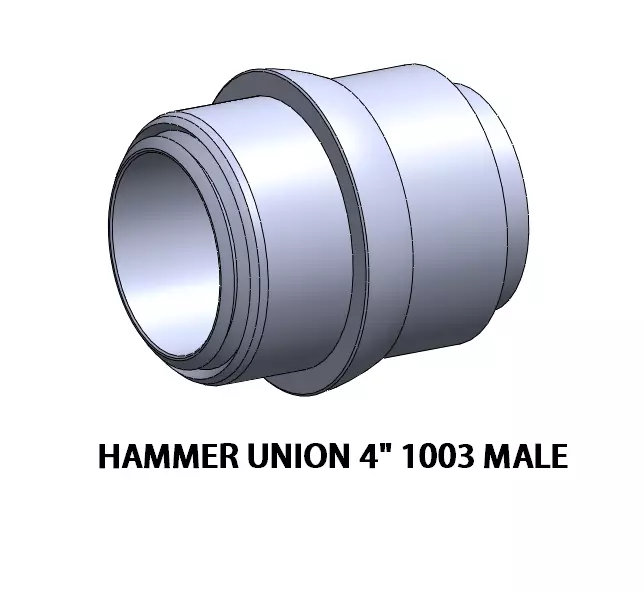 4 INCH WECO FIG 1003 MALE REAL DIMENSION 3D model_0