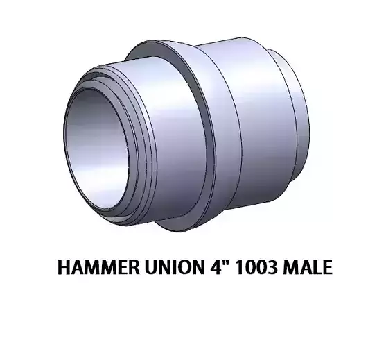 4 INCH WECO FIG 1003 MALE REAL DIMENSION