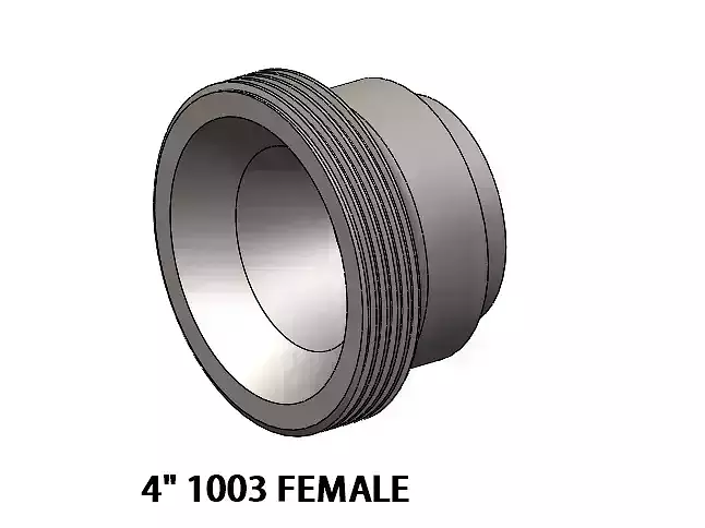 4 INCH WECO FIG 1003 FEMALE REAL DIMENSION