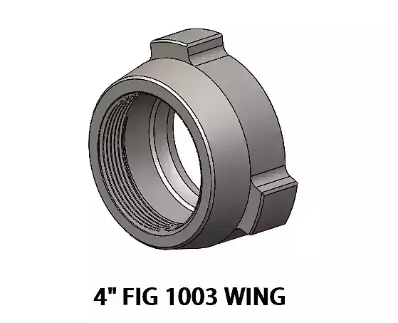 4 INCH WECO FIG 1003 WING REAL DIMENSION