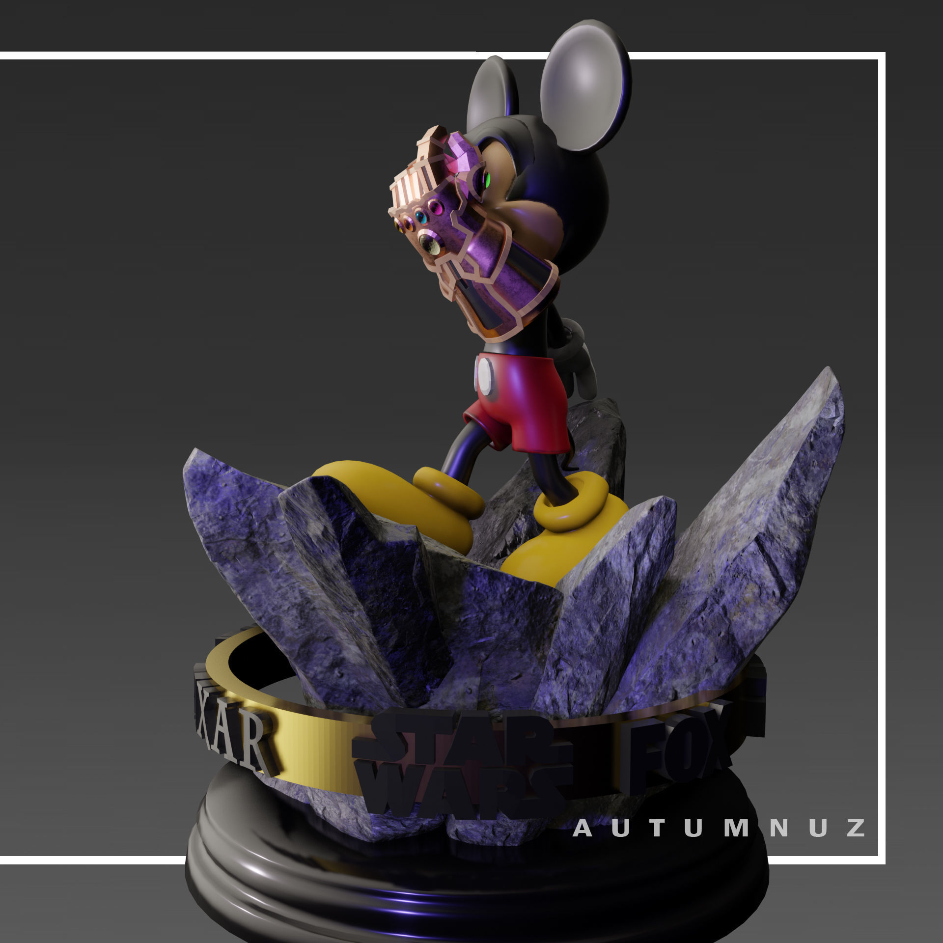 MICKEY INFINITY GAUNTLET 3D print model_2