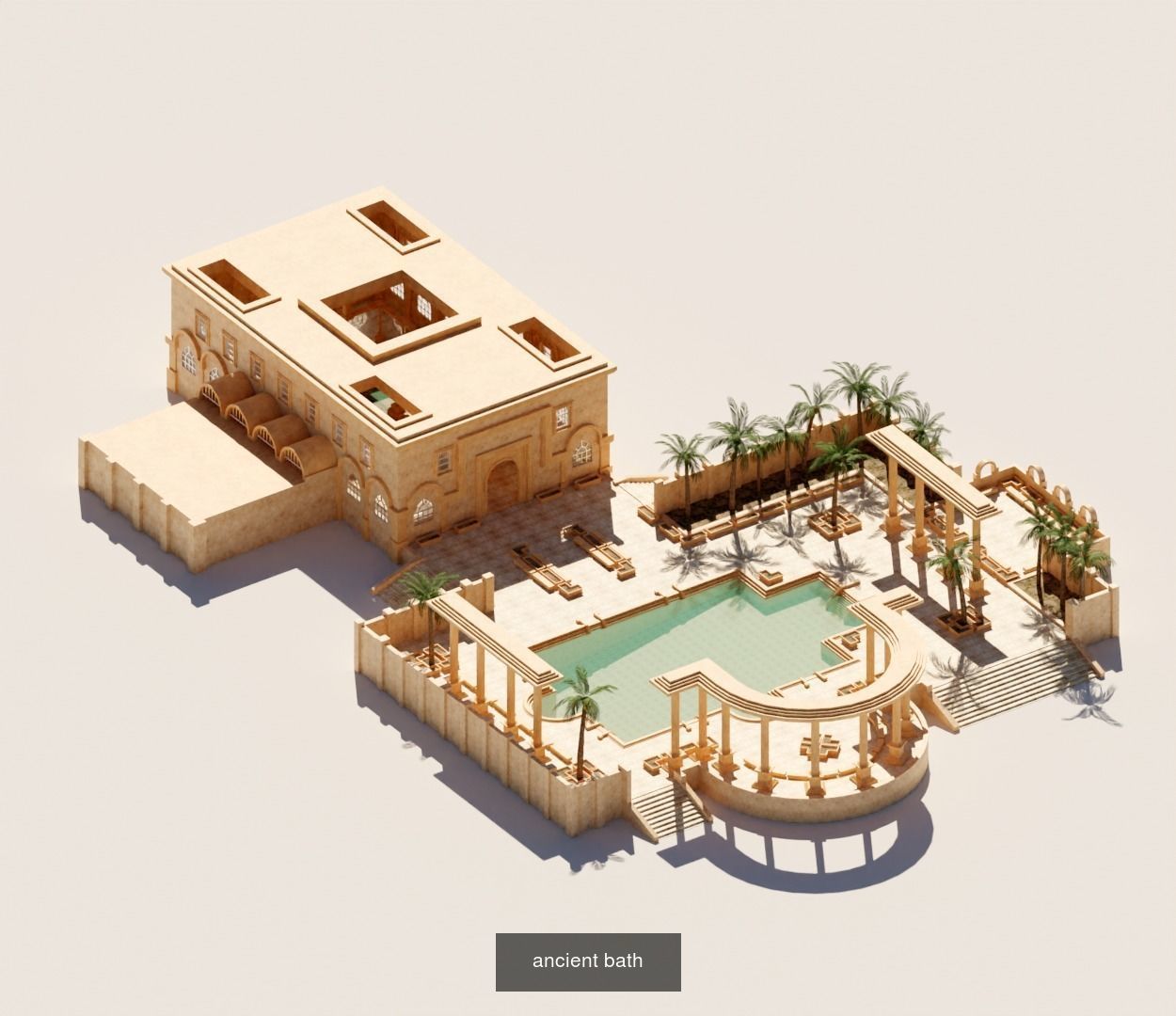 ancient desert buildings 3D Model Collection_5