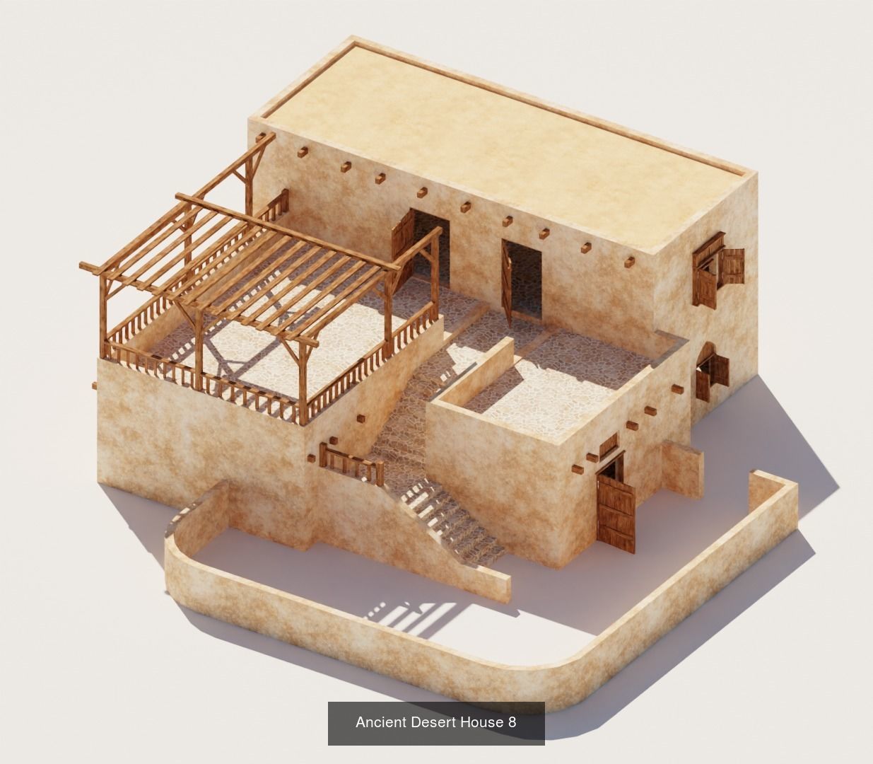 ancient desert buildings 3D Model Collection_14