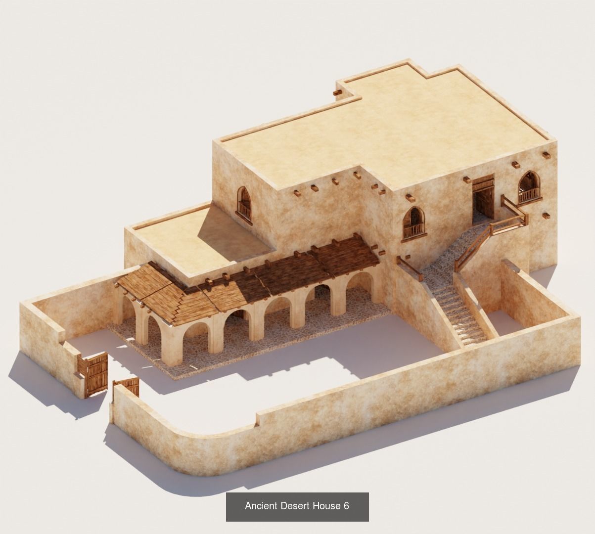 ancient desert buildings 3D Model Collection_12