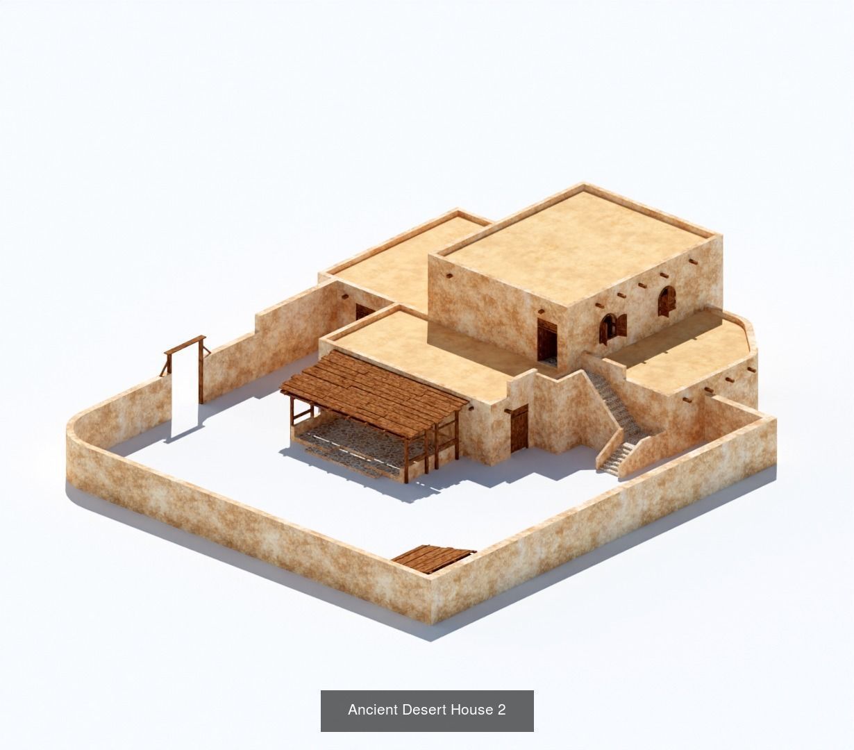 ancient desert buildings 3D Model Collection_8
