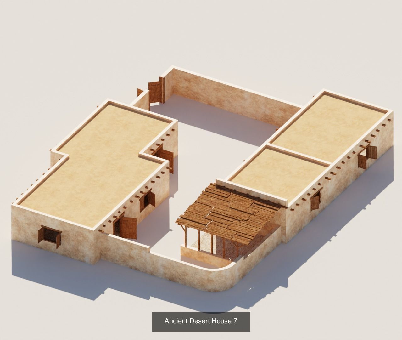 ancient desert buildings 3D Model Collection_13