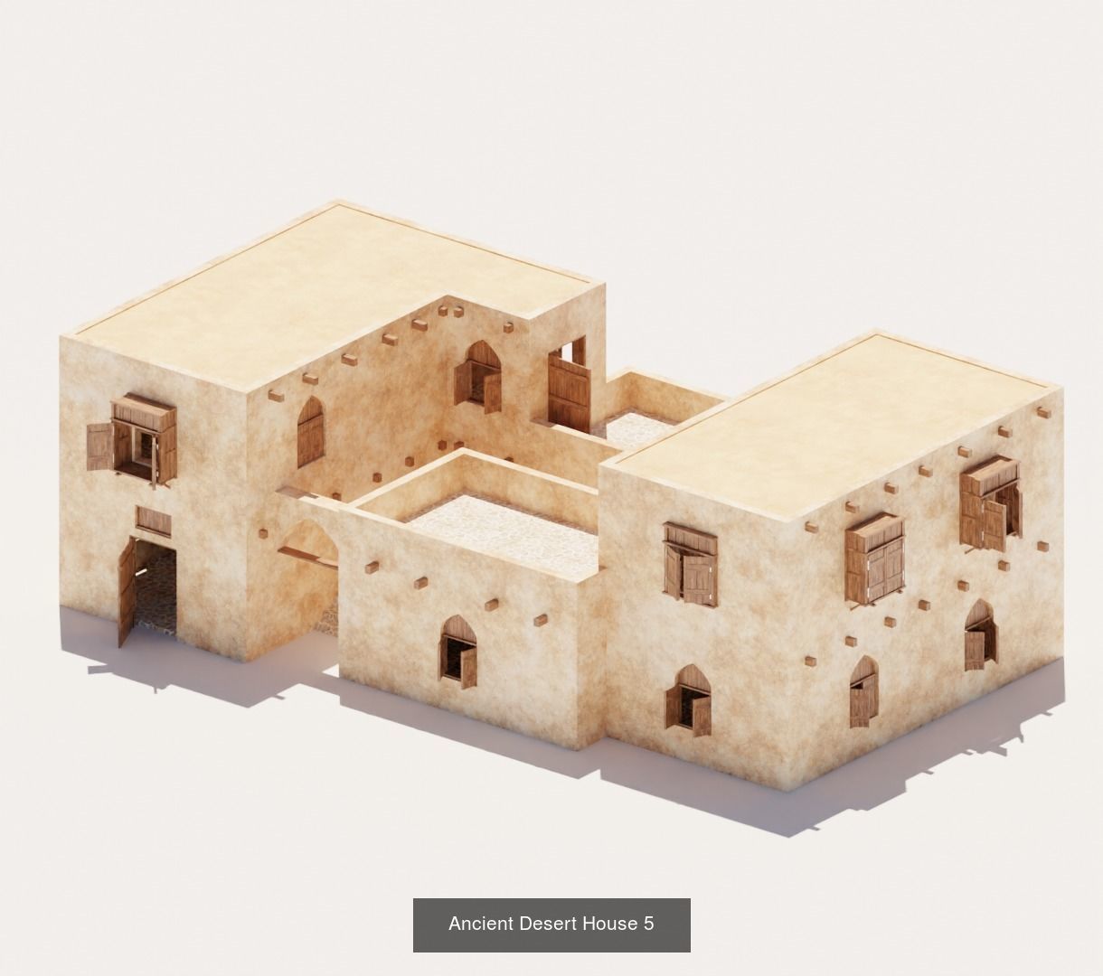 ancient desert buildings 3D Model Collection_11