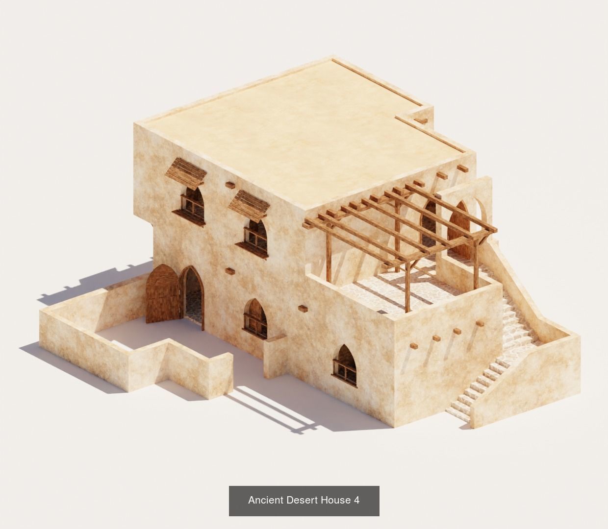 ancient desert buildings 3D Model Collection_10