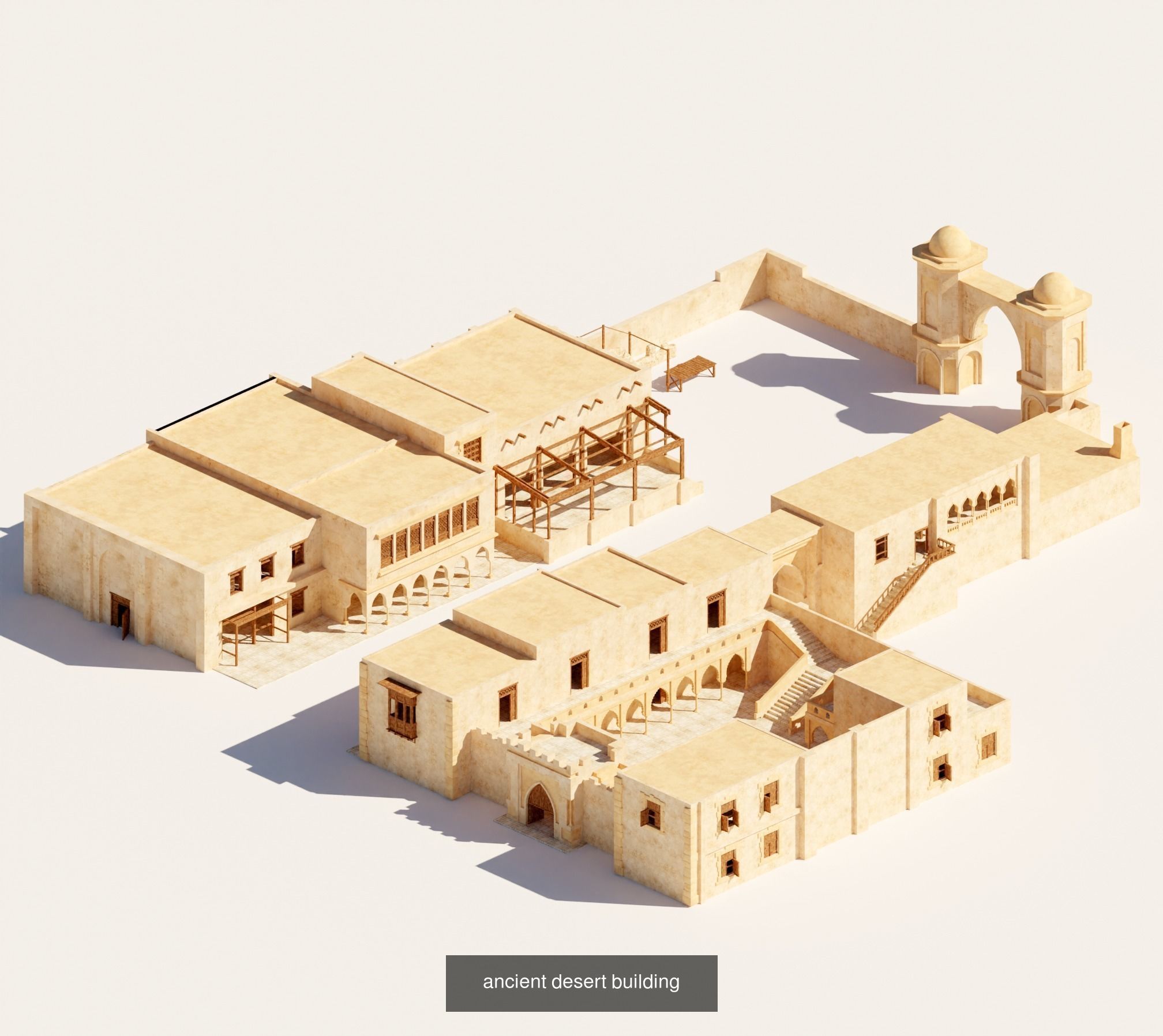 ancient desert buildings 3D Model Collection_6