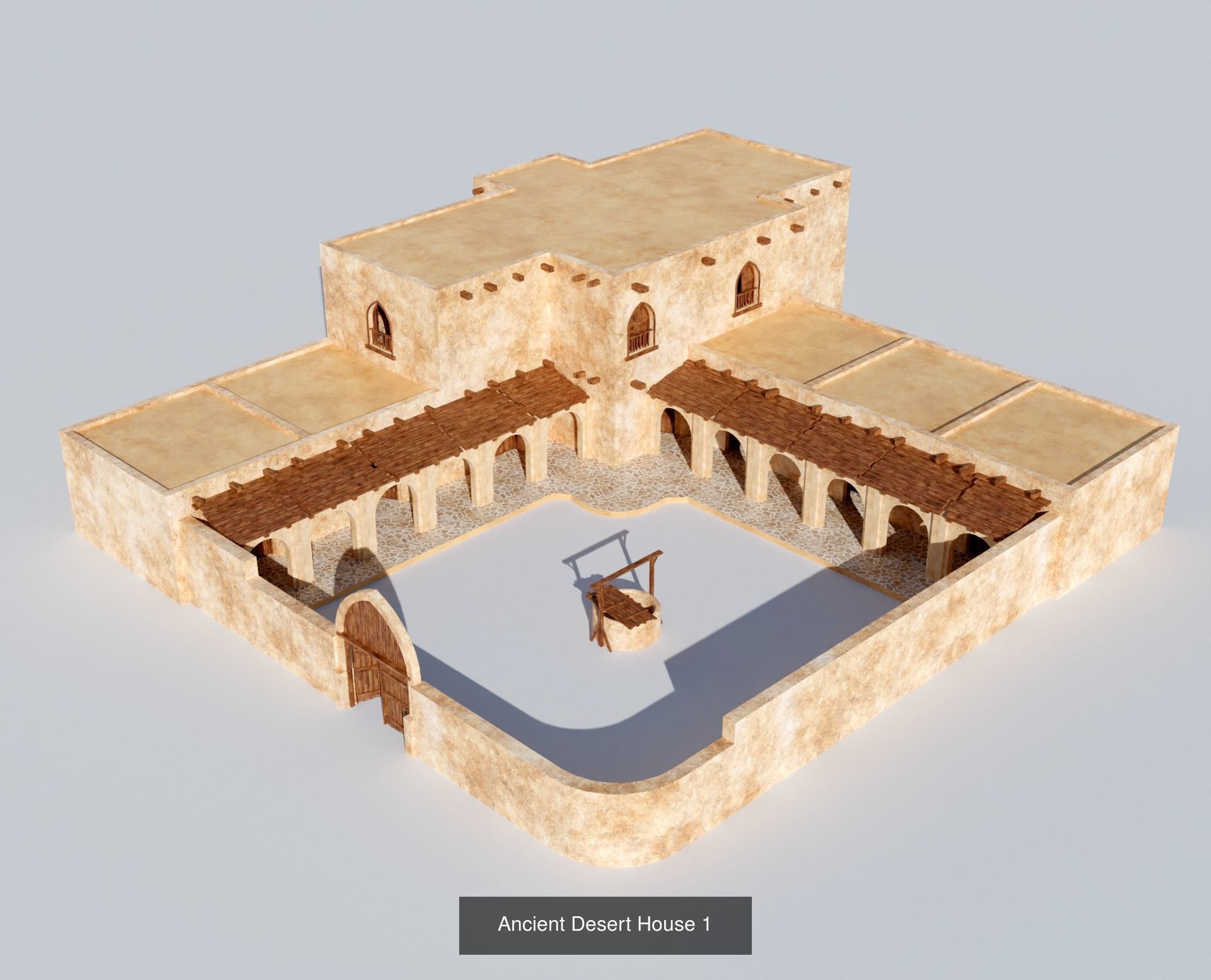 ancient desert buildings 3D Model Collection_7