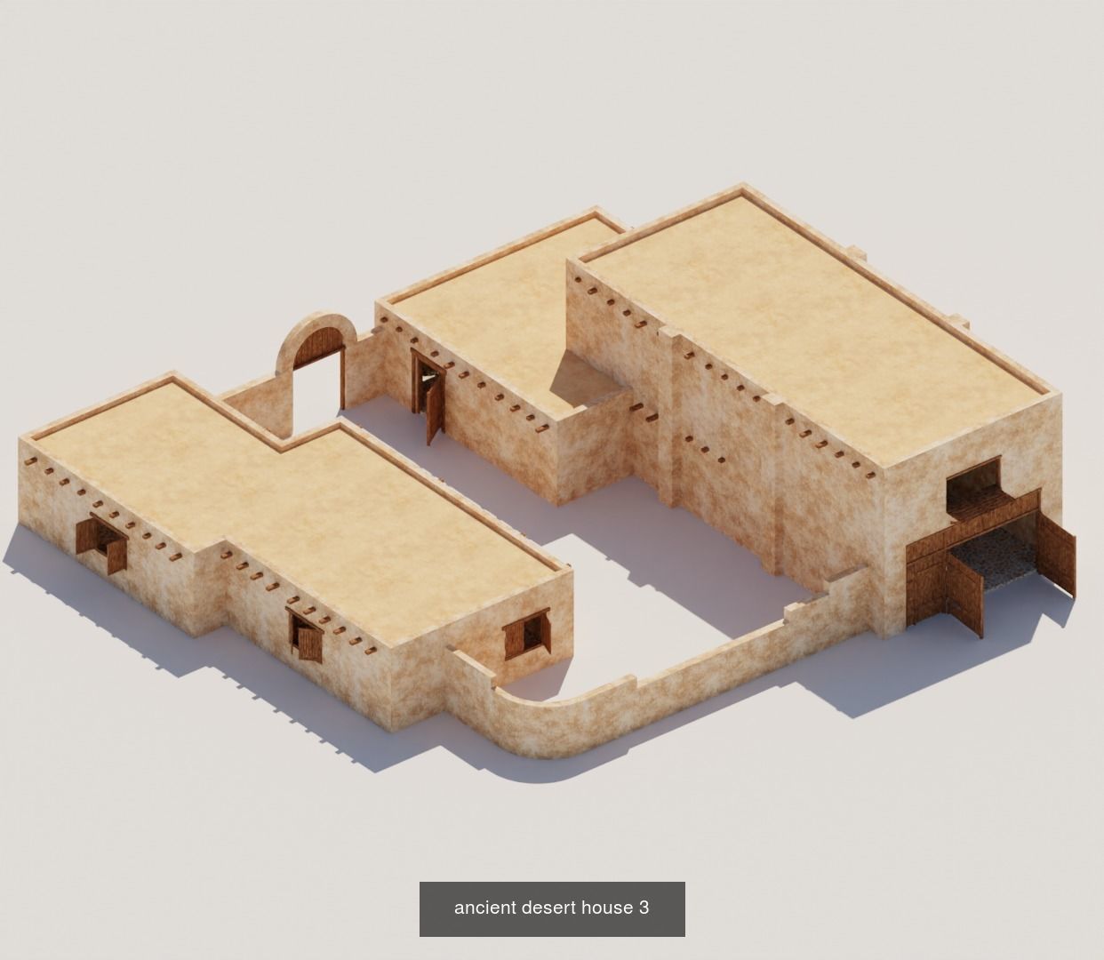 ancient desert buildings 3D Model Collection_9