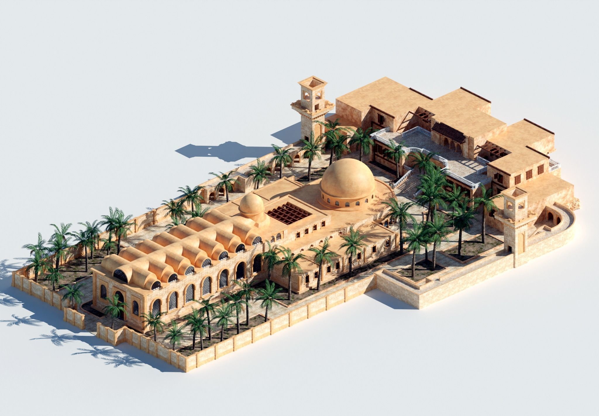 ancient desert buildings 3D Model Collection_1
