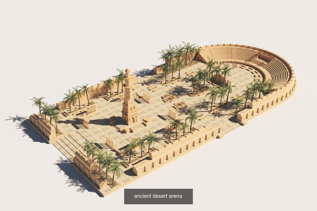 ancient desert buildings 3D Model Collection_3