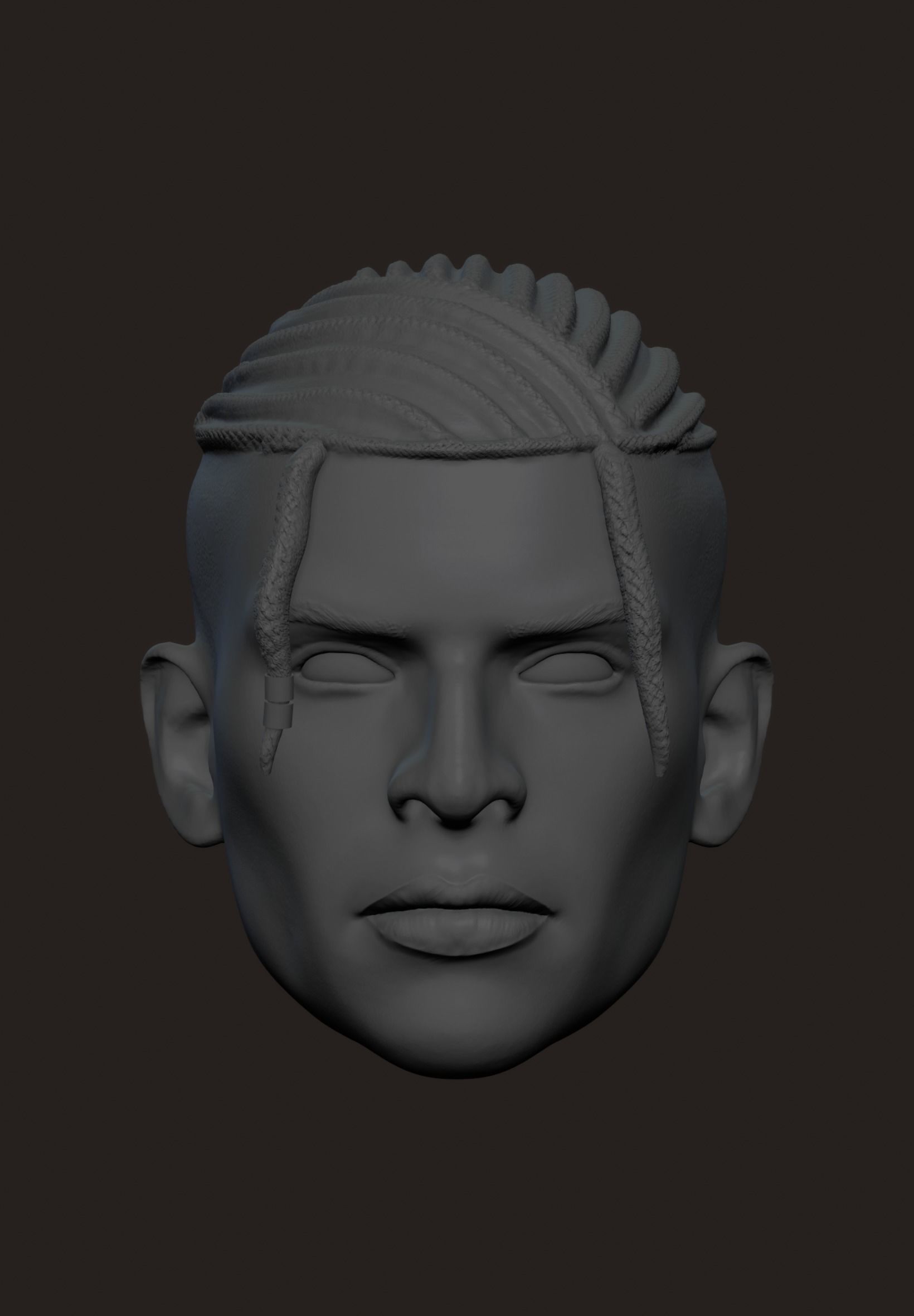 Static Shock Head Sculpt 3D print model_2