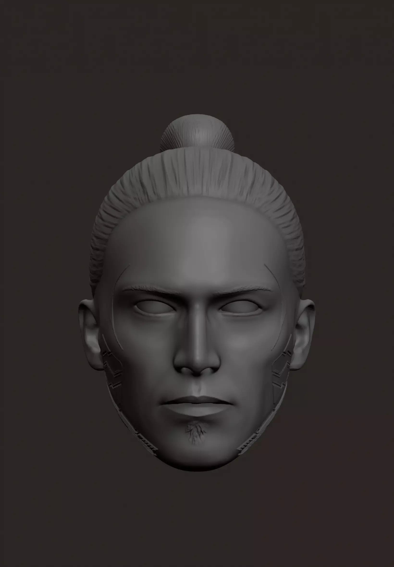 Cyber Yakuza Head Sculpt 3D print model_0