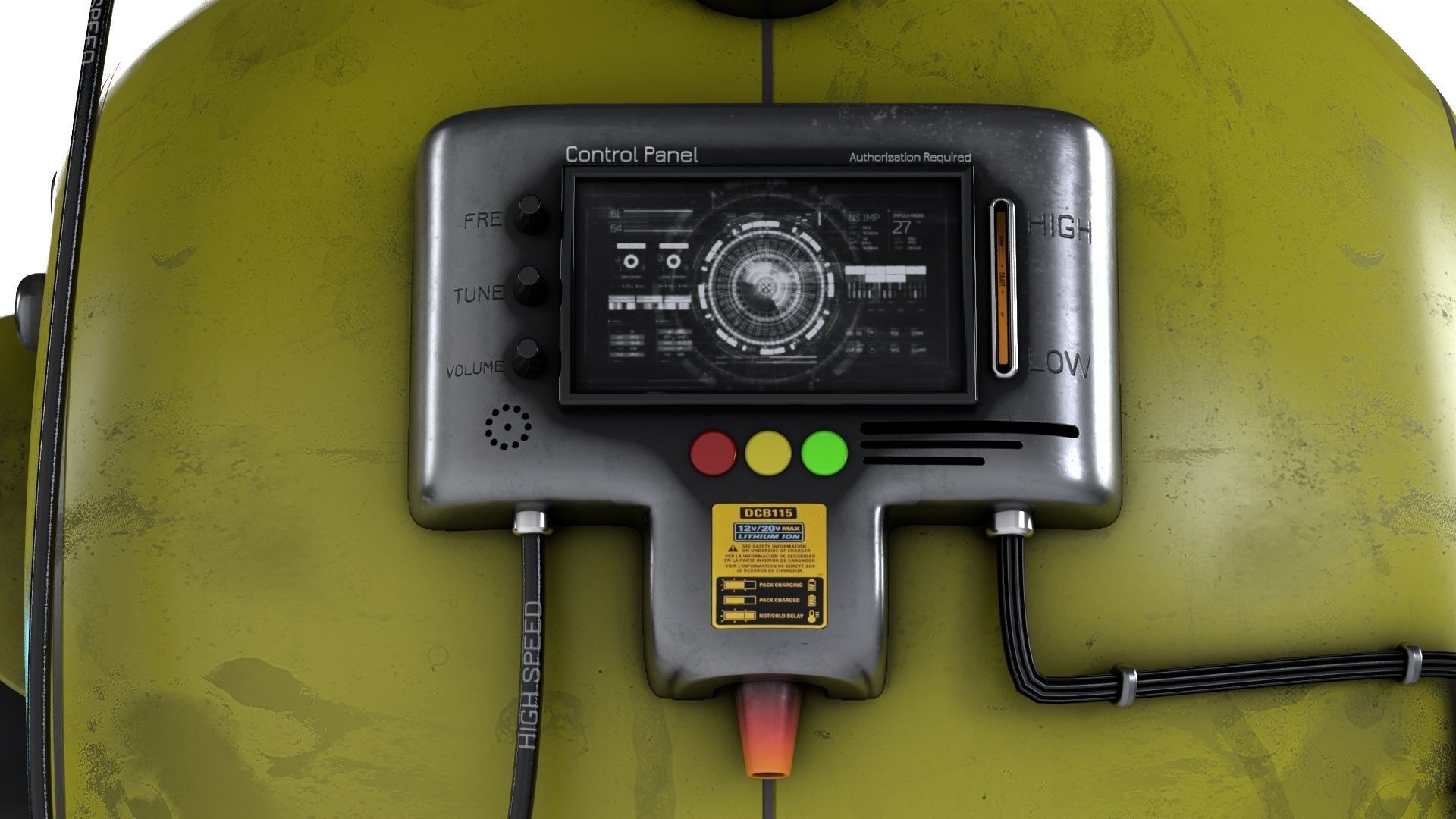 Planting Robot Sci-Fi Fantasy Character Low-poly 3D model_17