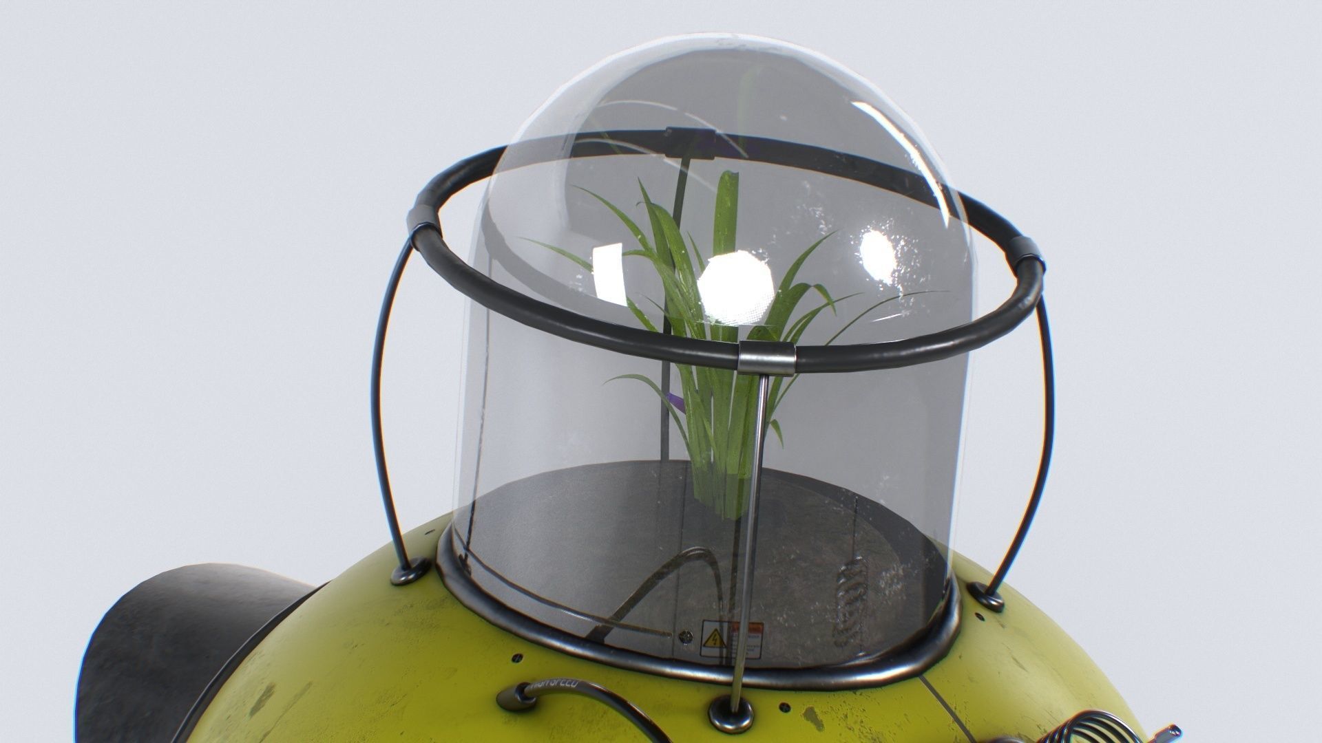 Planting Robot Sci-Fi Fantasy Character Low-poly 3D model_27