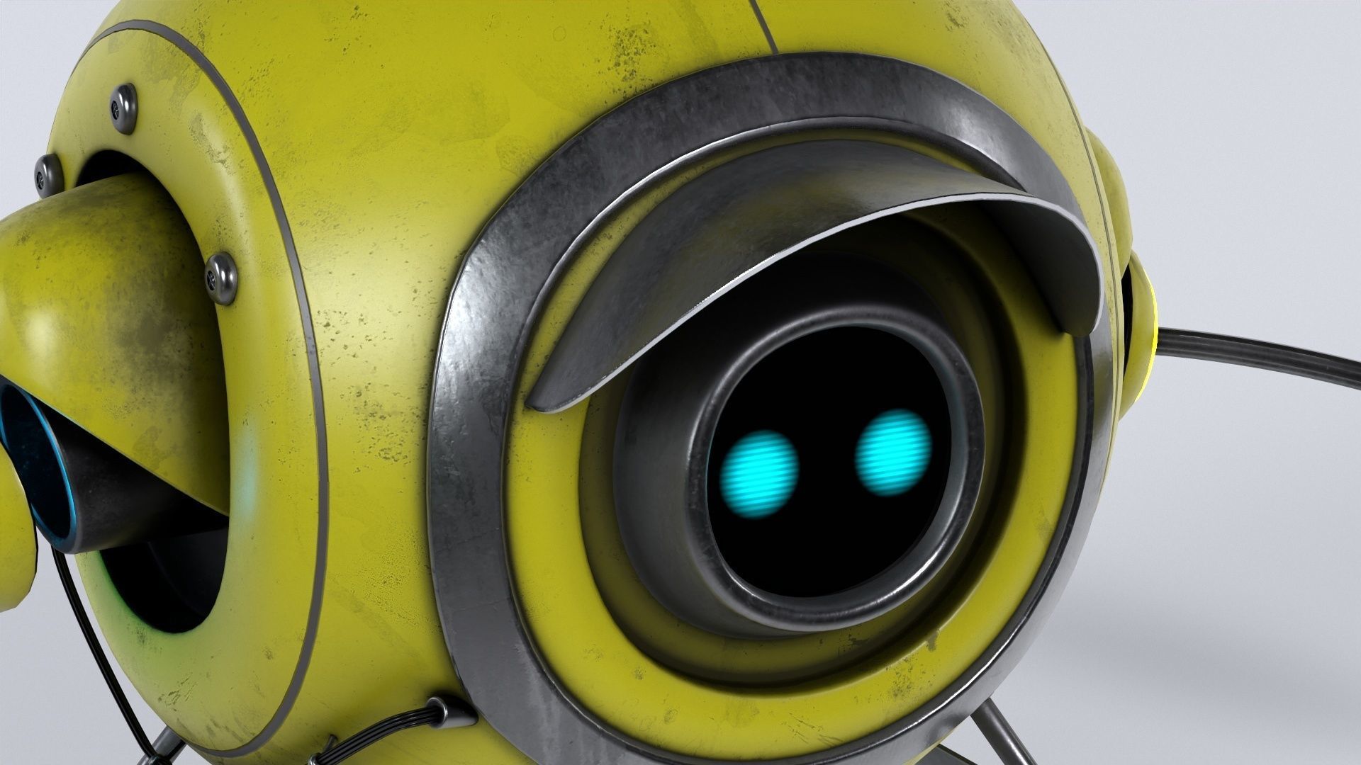 Planting Robot Sci-Fi Fantasy Character Low-poly 3D model_16