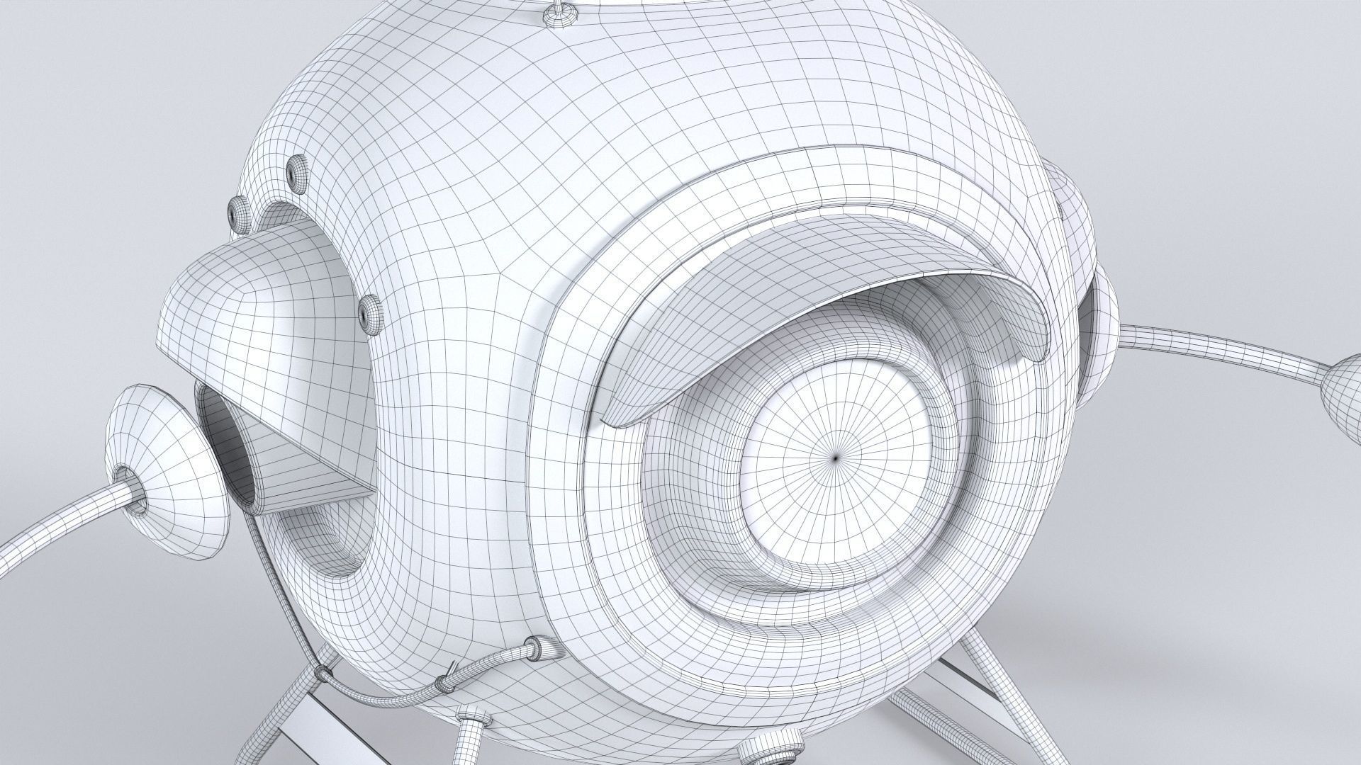 Planting Robot Sci-Fi Fantasy Character Low-poly 3D model_25