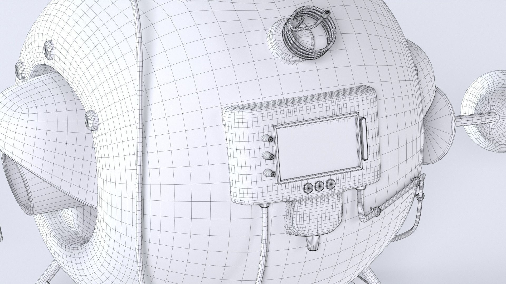 Planting Robot Sci-Fi Fantasy Character Low-poly 3D model_23