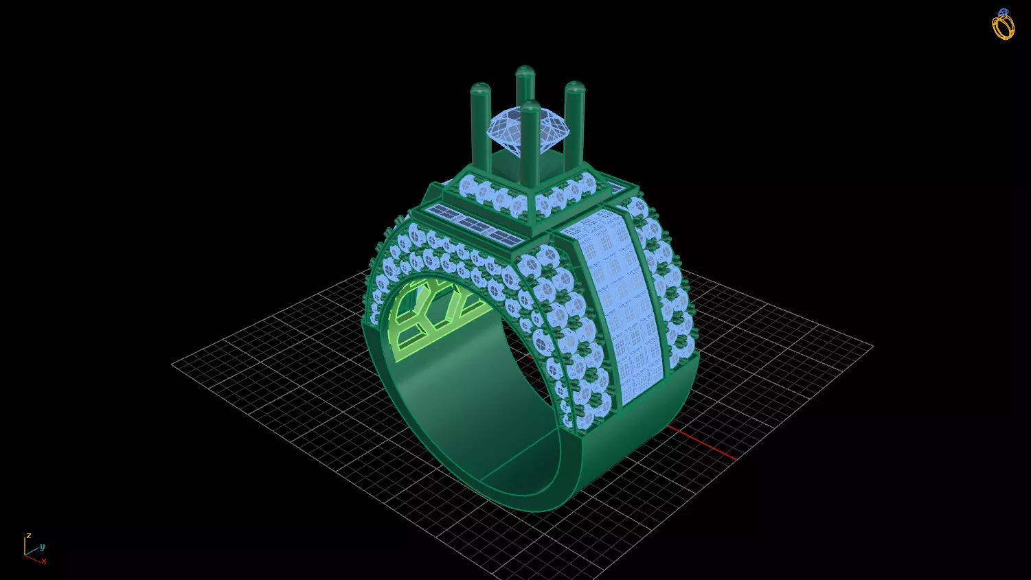 RINGS DIAMOND 3D print model_0