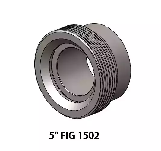 5 INCH WECO FIG 1502 FEMALE REAL DIMENSION