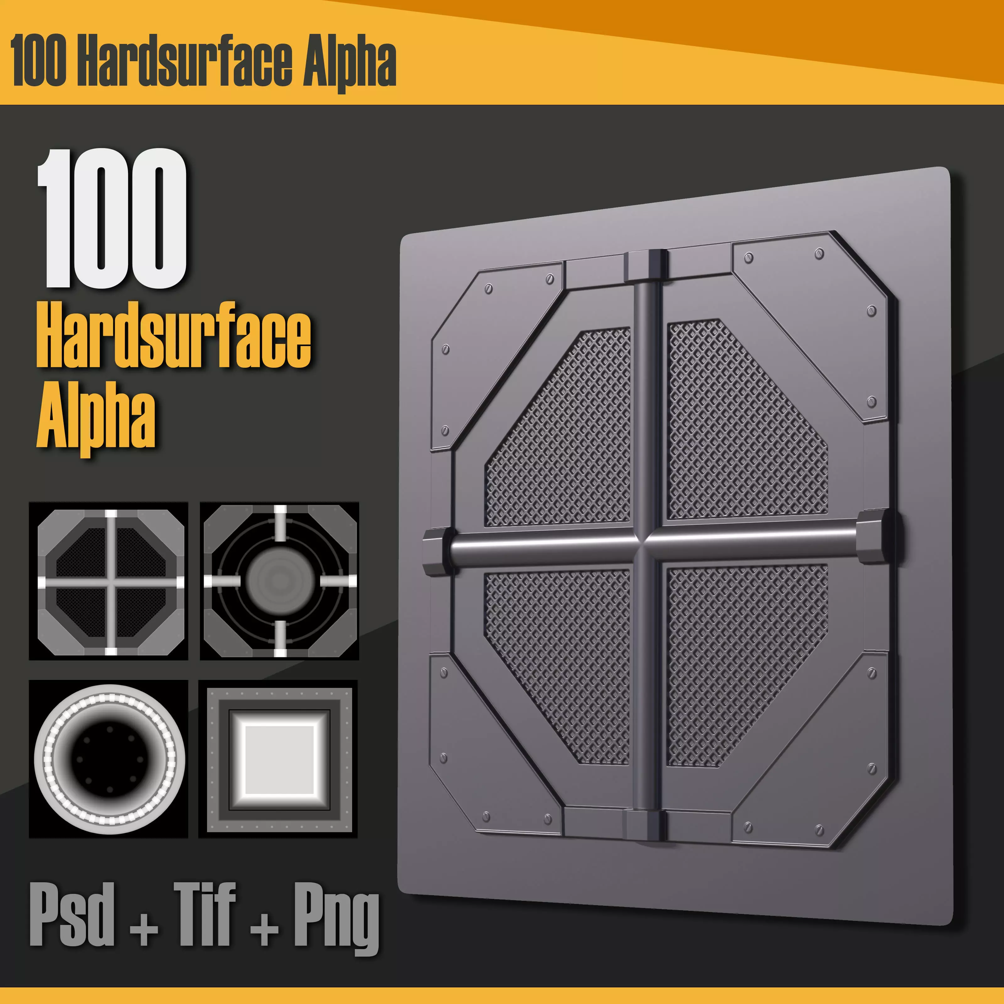 100 Hardsurface Alpha Texture