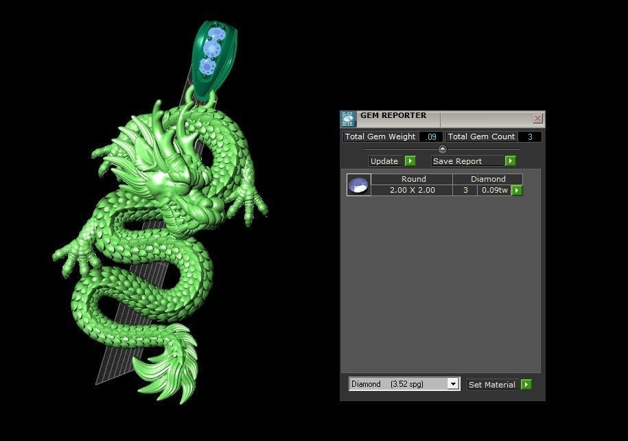PENDANTS  DRAGON  3D print model_2