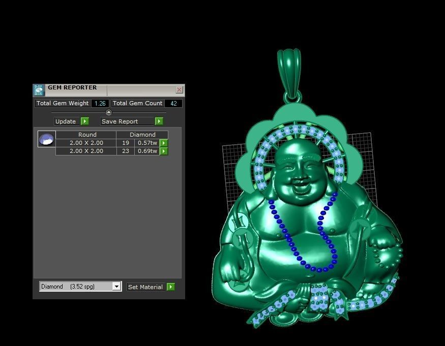PENDANTS  BUDDHA 3D print model_2