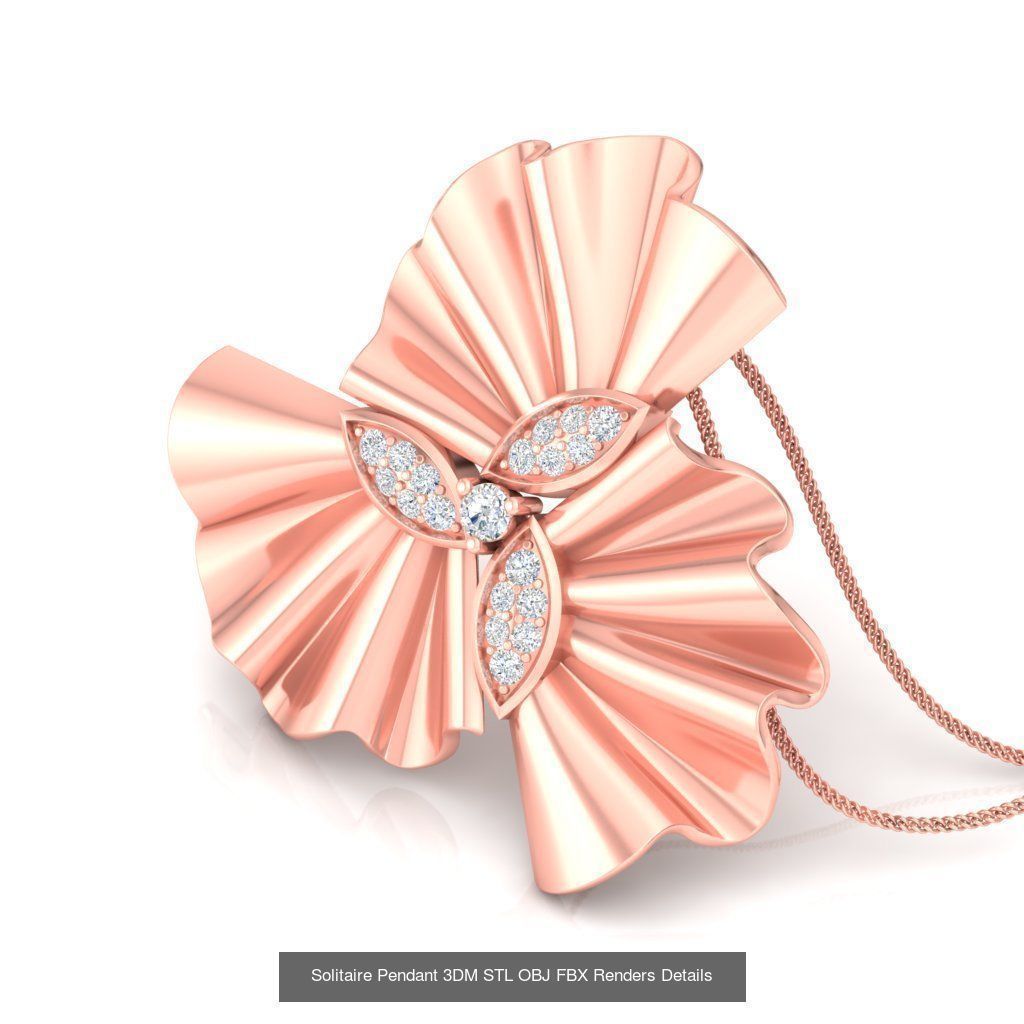 500 Solitaire Women Pendants 3dm STL OBJ FBX  Details Collection _187