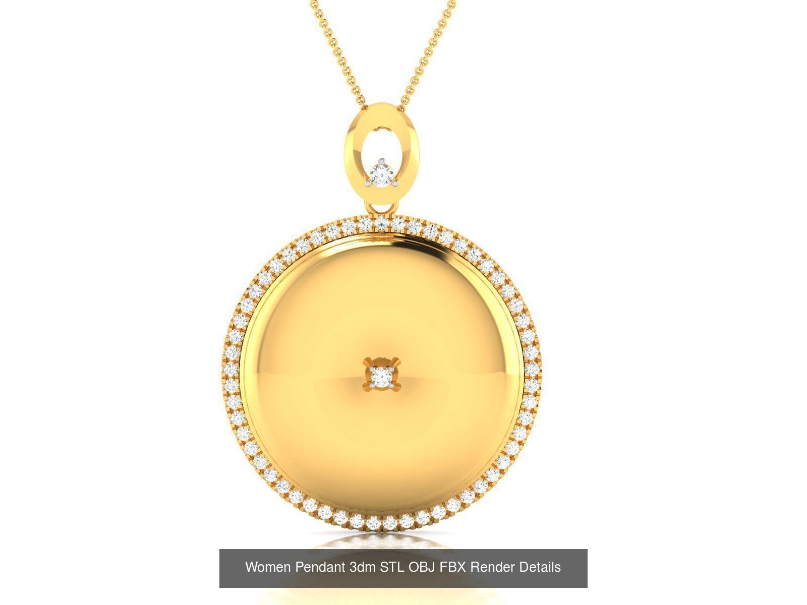 500 Solitaire Women Pendants 3dm STL OBJ FBX  Details Collection _154