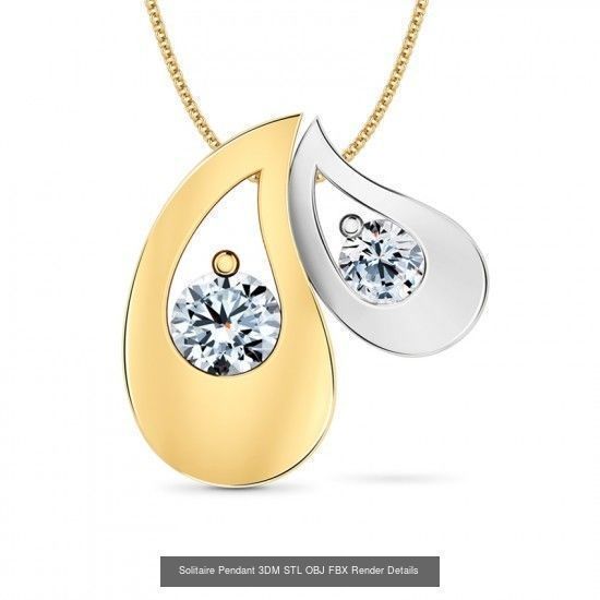 500 Solitaire Women Pendants 3dm STL OBJ FBX  Details Collection _226