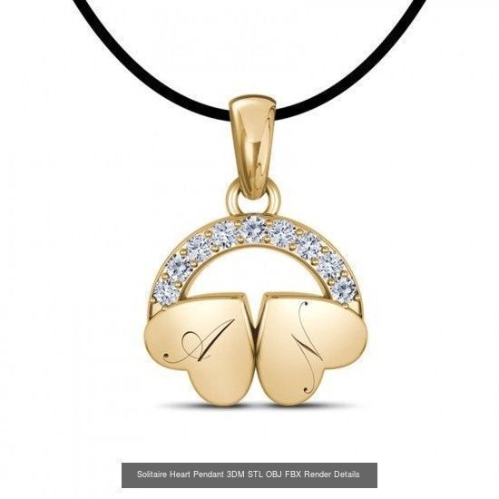 500 Solitaire Women Pendants 3dm STL OBJ FBX  Details Collection _227