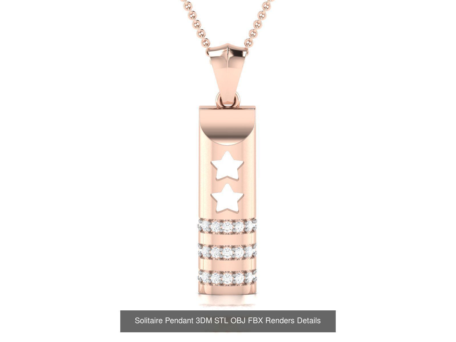 500 Solitaire Women Pendants 3dm STL OBJ FBX  Details Collection _203