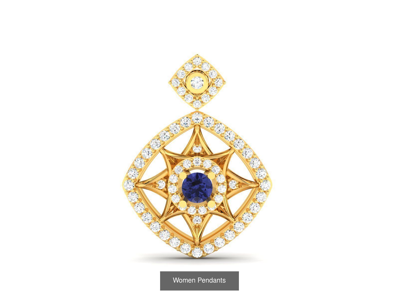 500 Solitaire Women Pendants 3dm STL OBJ FBX  Details Collection _64