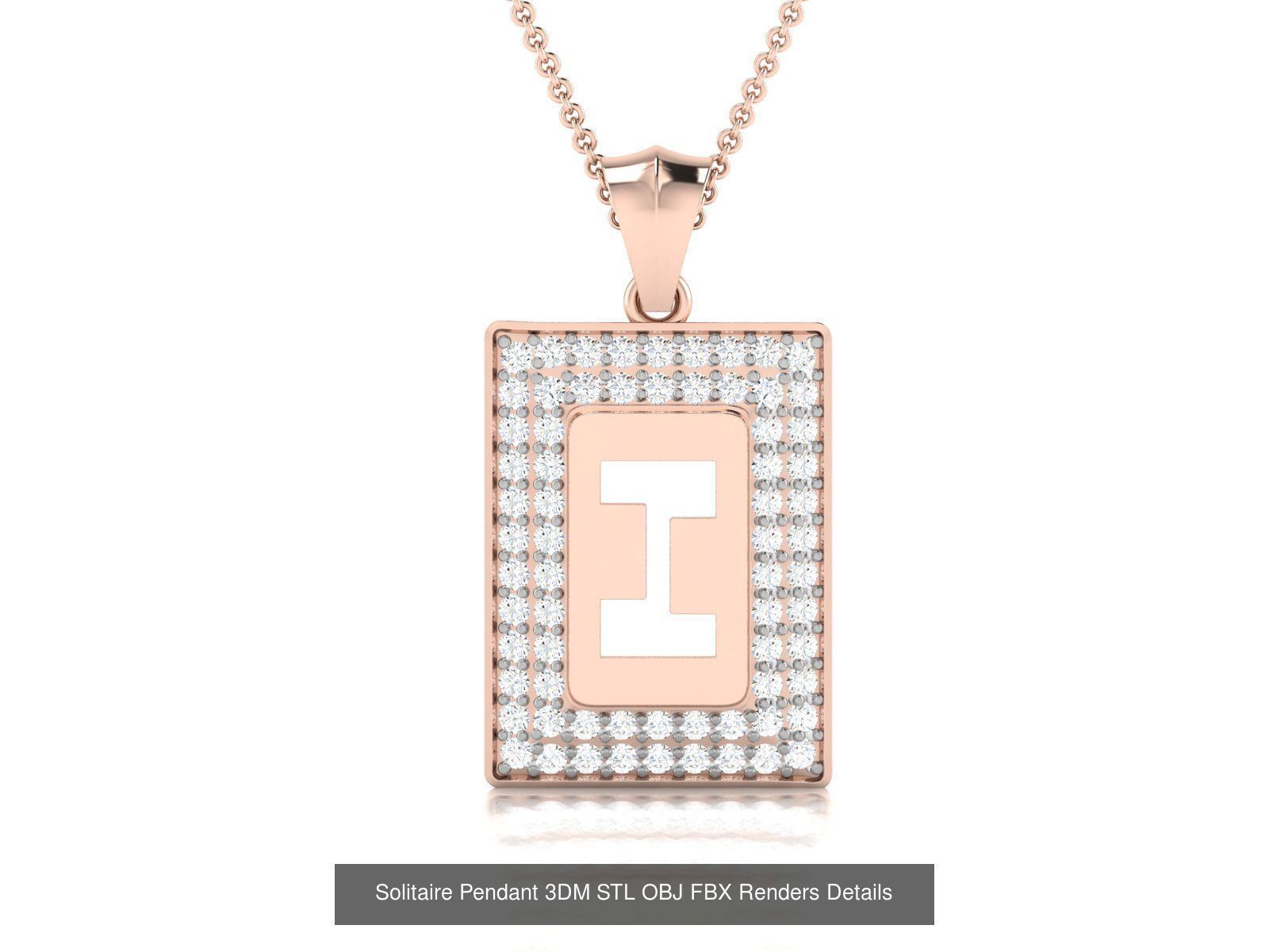 500 Solitaire Women Pendants 3dm STL OBJ FBX  Details Collection _207