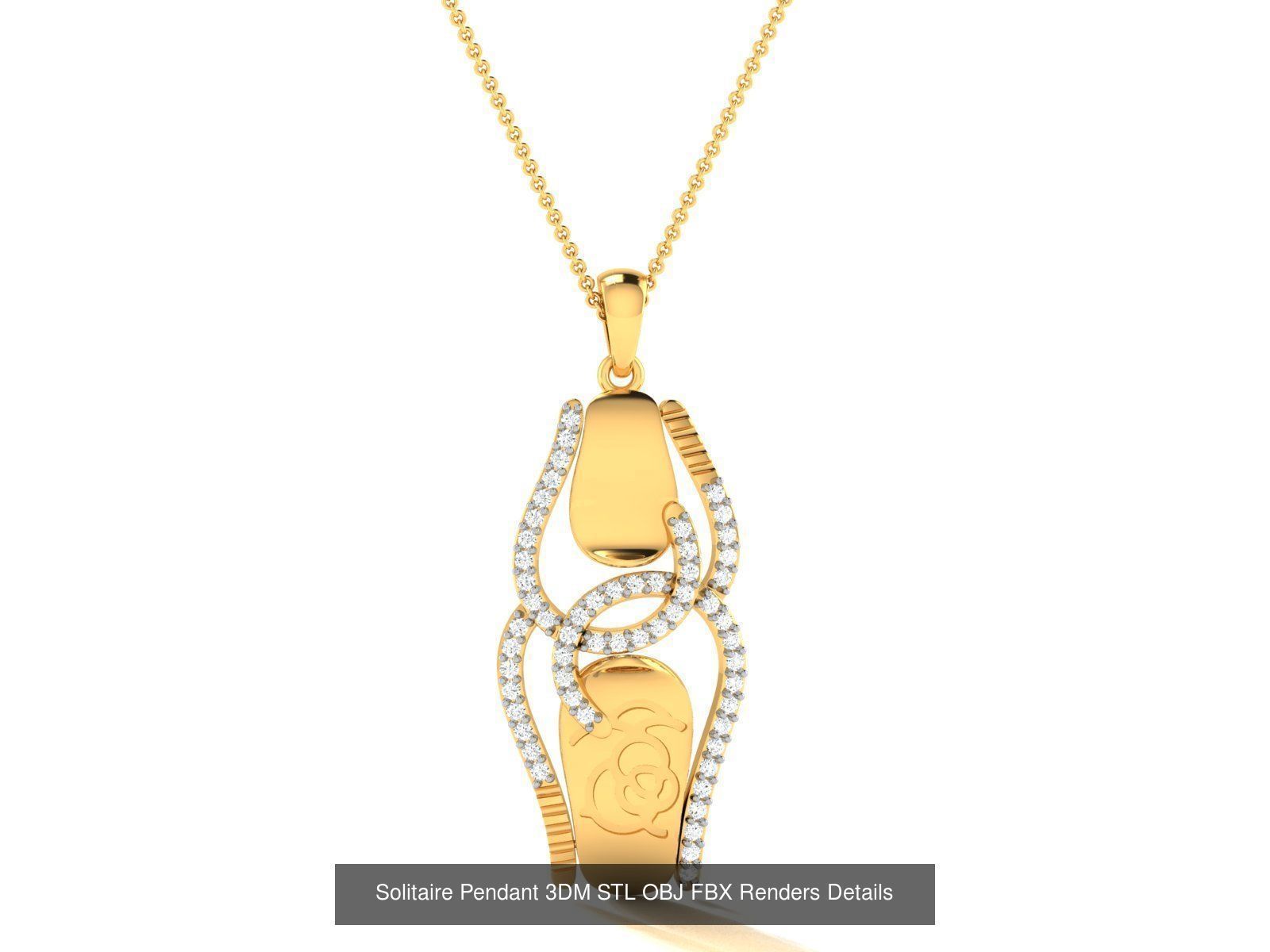 500 Solitaire Women Pendants 3dm STL OBJ FBX  Details Collection _162