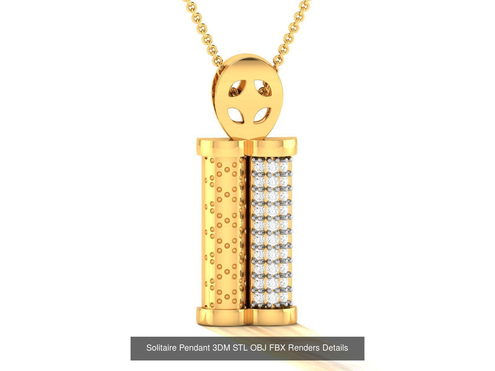 500 Solitaire Women Pendants 3dm STL OBJ FBX  Details Collection _171