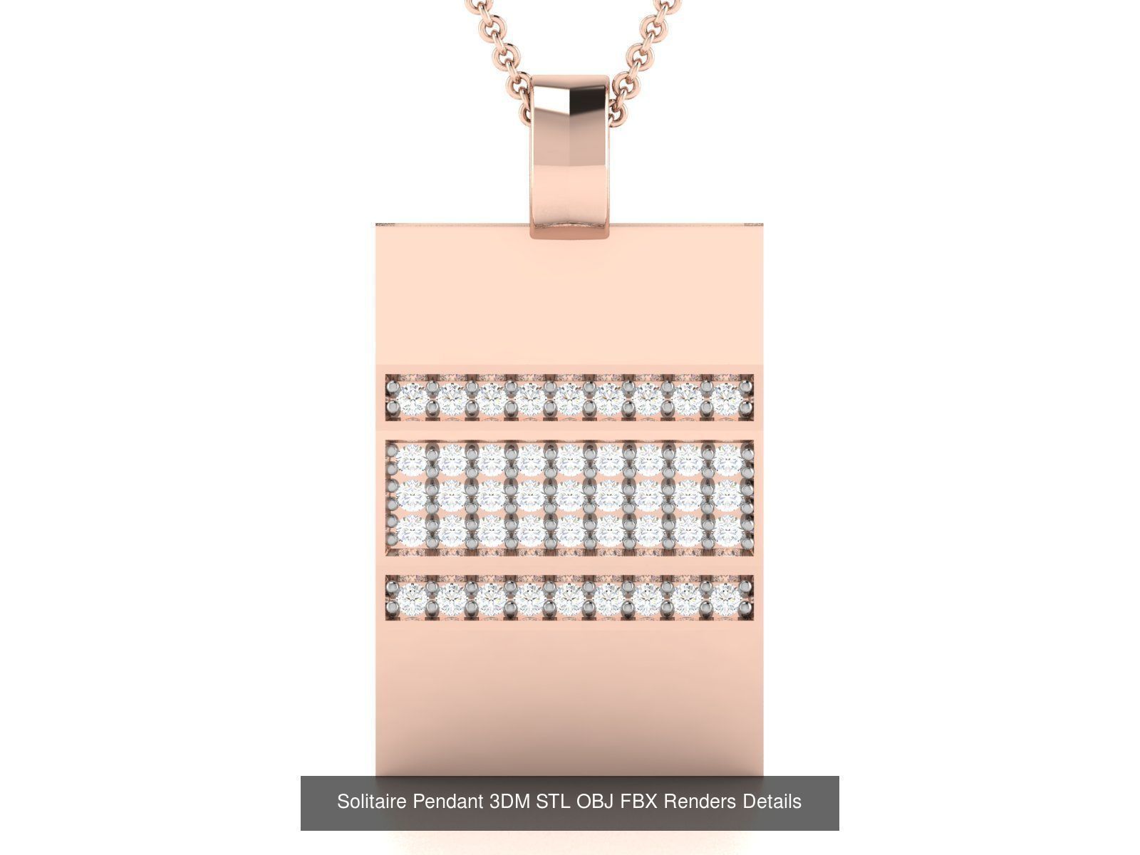 500 Solitaire Women Pendants 3dm STL OBJ FBX  Details Collection _202