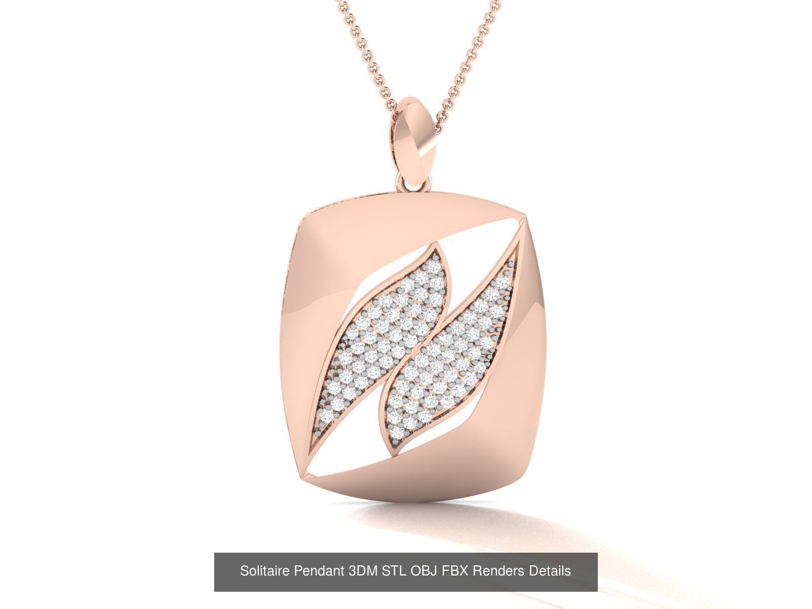 500 Solitaire Women Pendants 3dm STL OBJ FBX  Details Collection _195