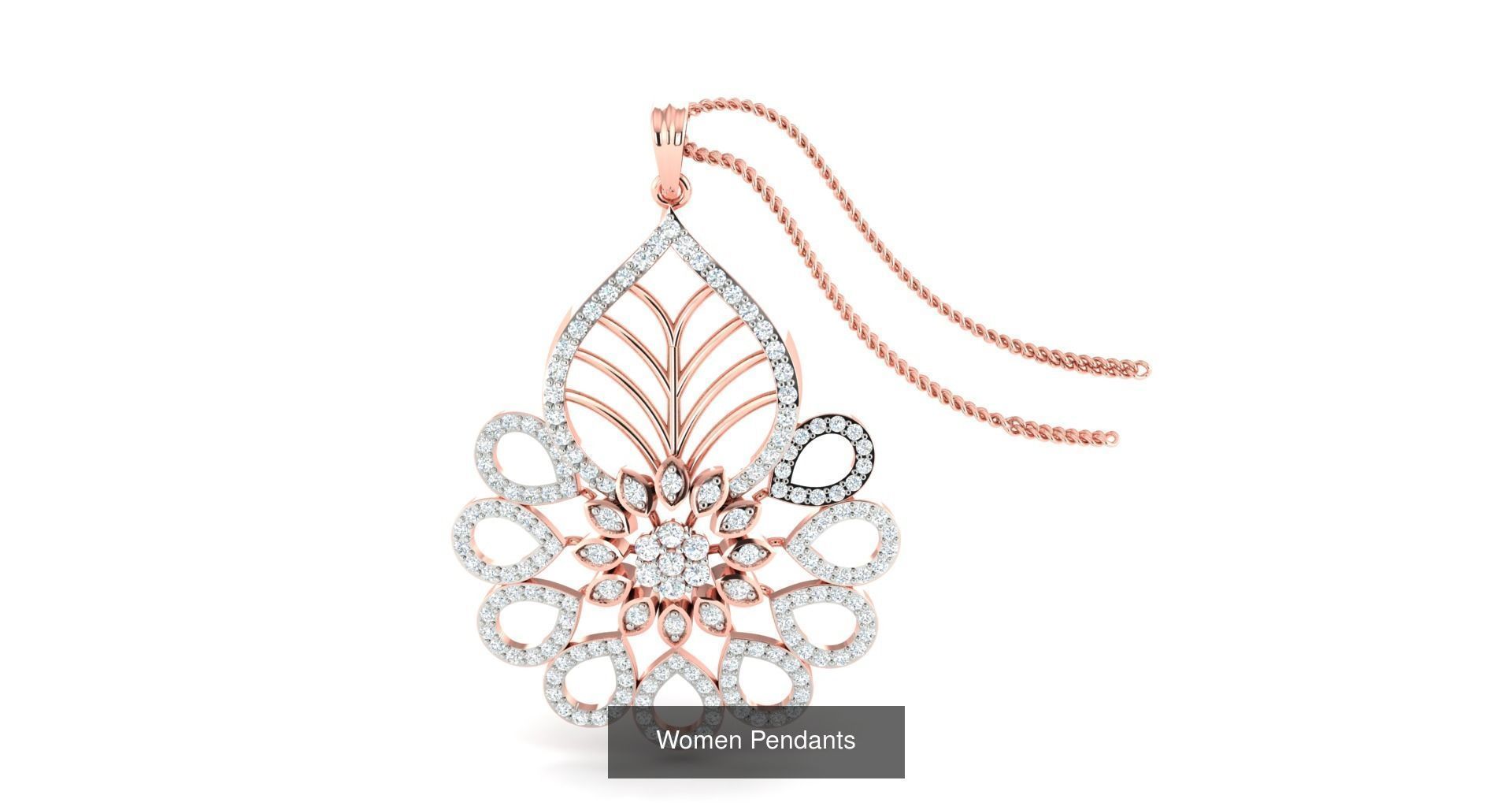 500 Solitaire Women Pendants 3dm STL OBJ FBX  Details Collection _136