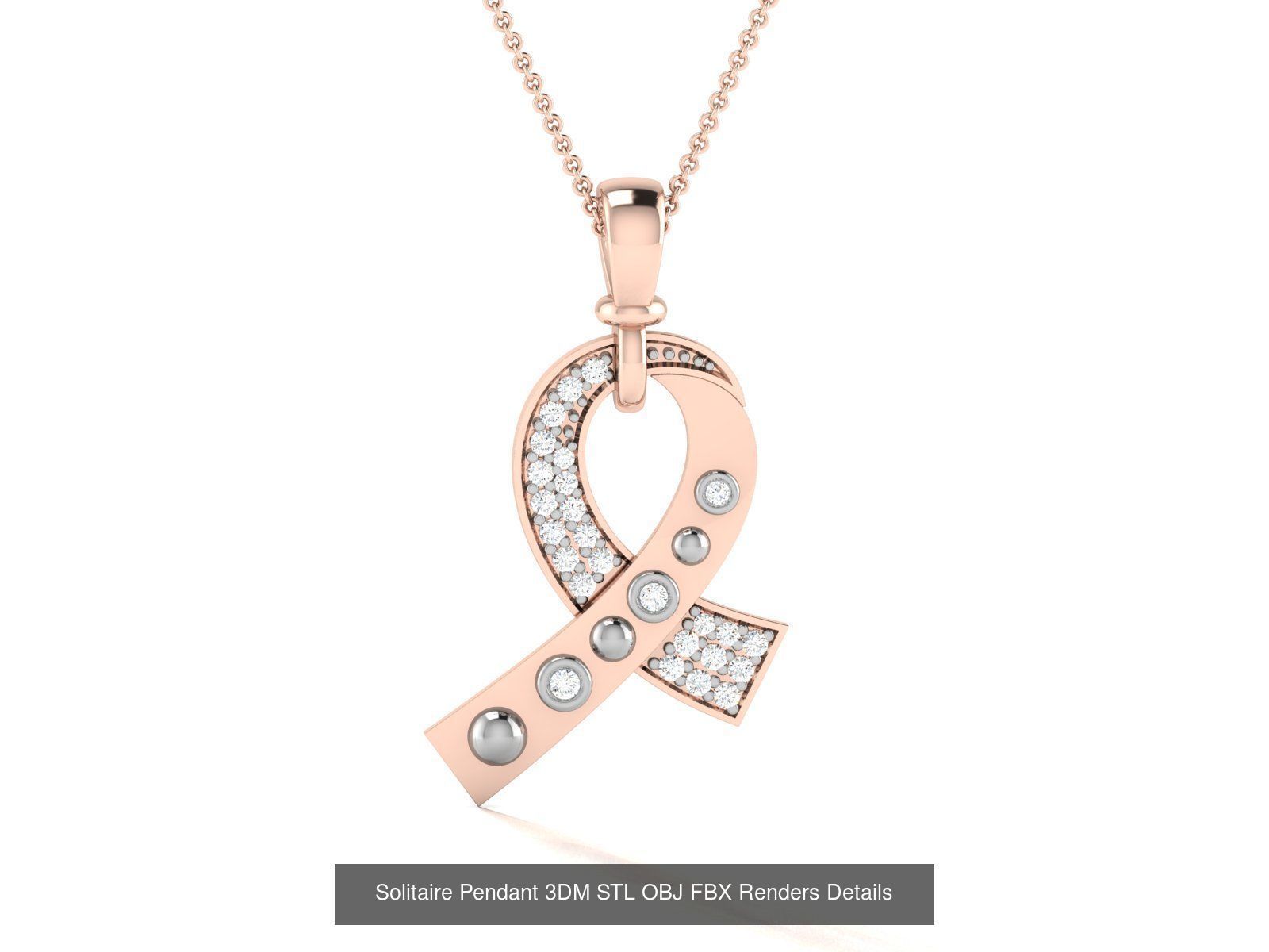 500 Solitaire Women Pendants 3dm STL OBJ FBX  Details Collection _197