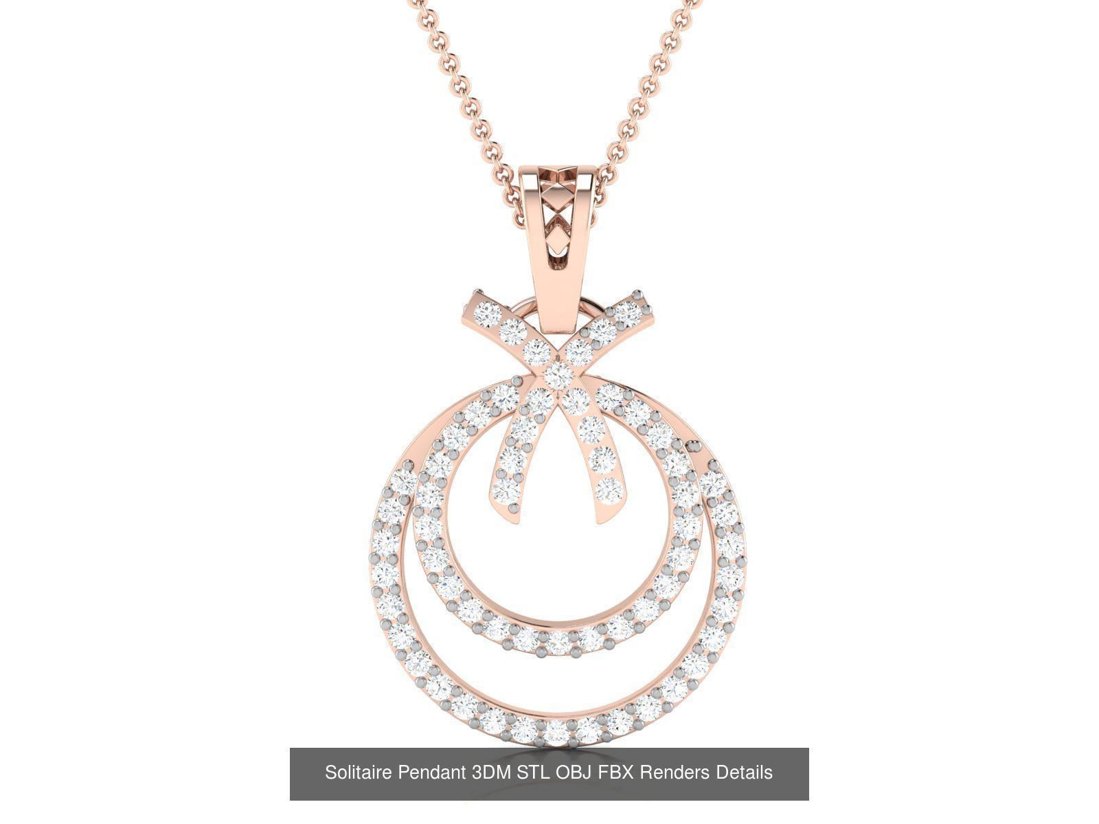 500 Solitaire Women Pendants 3dm STL OBJ FBX  Details Collection _218