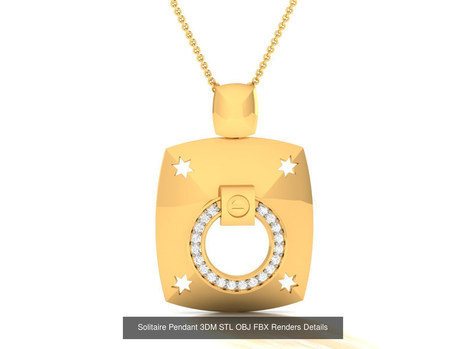 500 Solitaire Women Pendants 3dm STL OBJ FBX  Details Collection _168