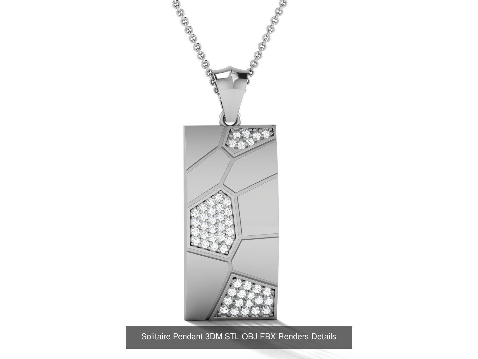 500 Solitaire Women Pendants 3dm STL OBJ FBX  Details Collection _223