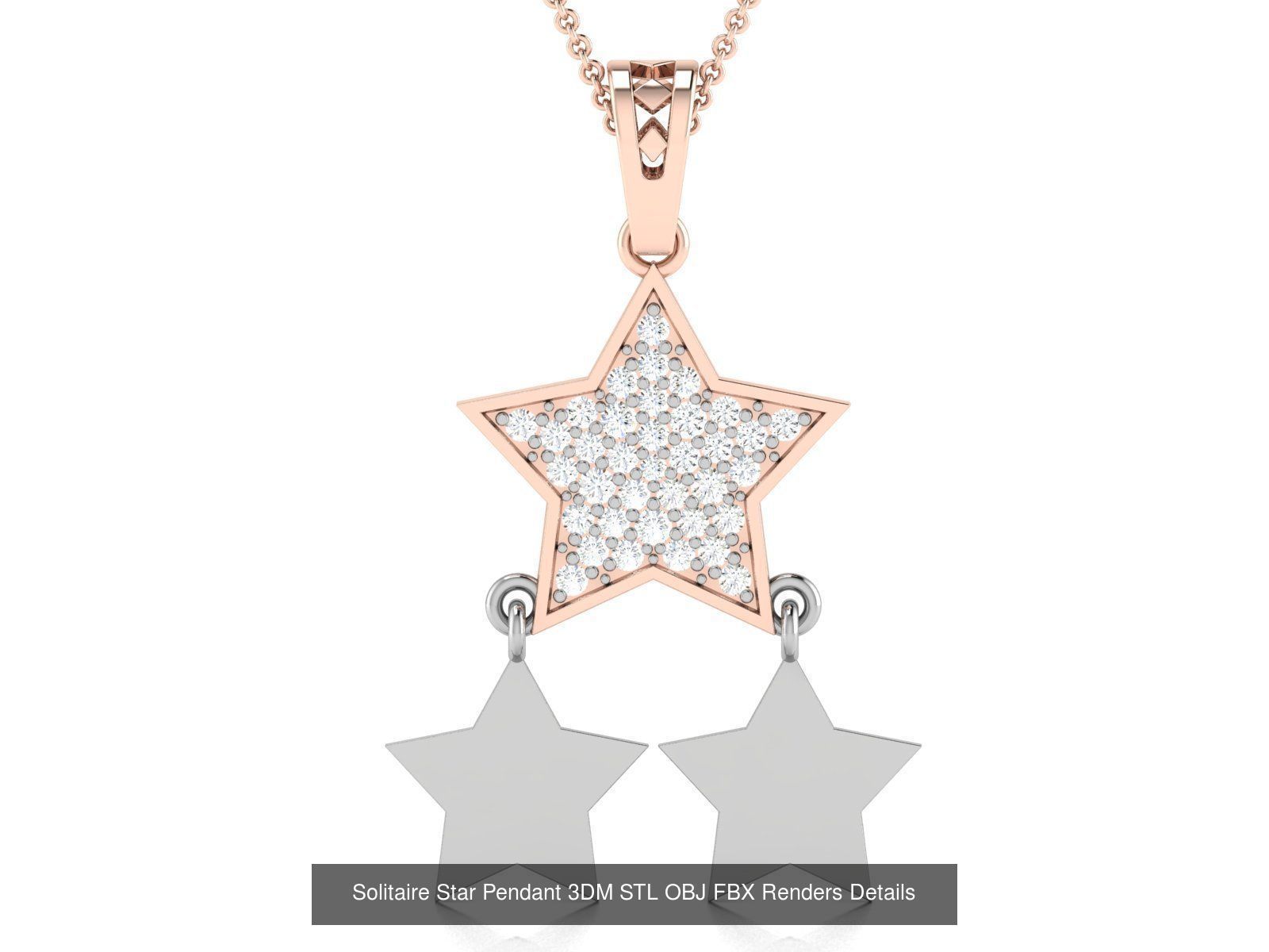 500 Solitaire Women Pendants 3dm STL OBJ FBX  Details Collection _222