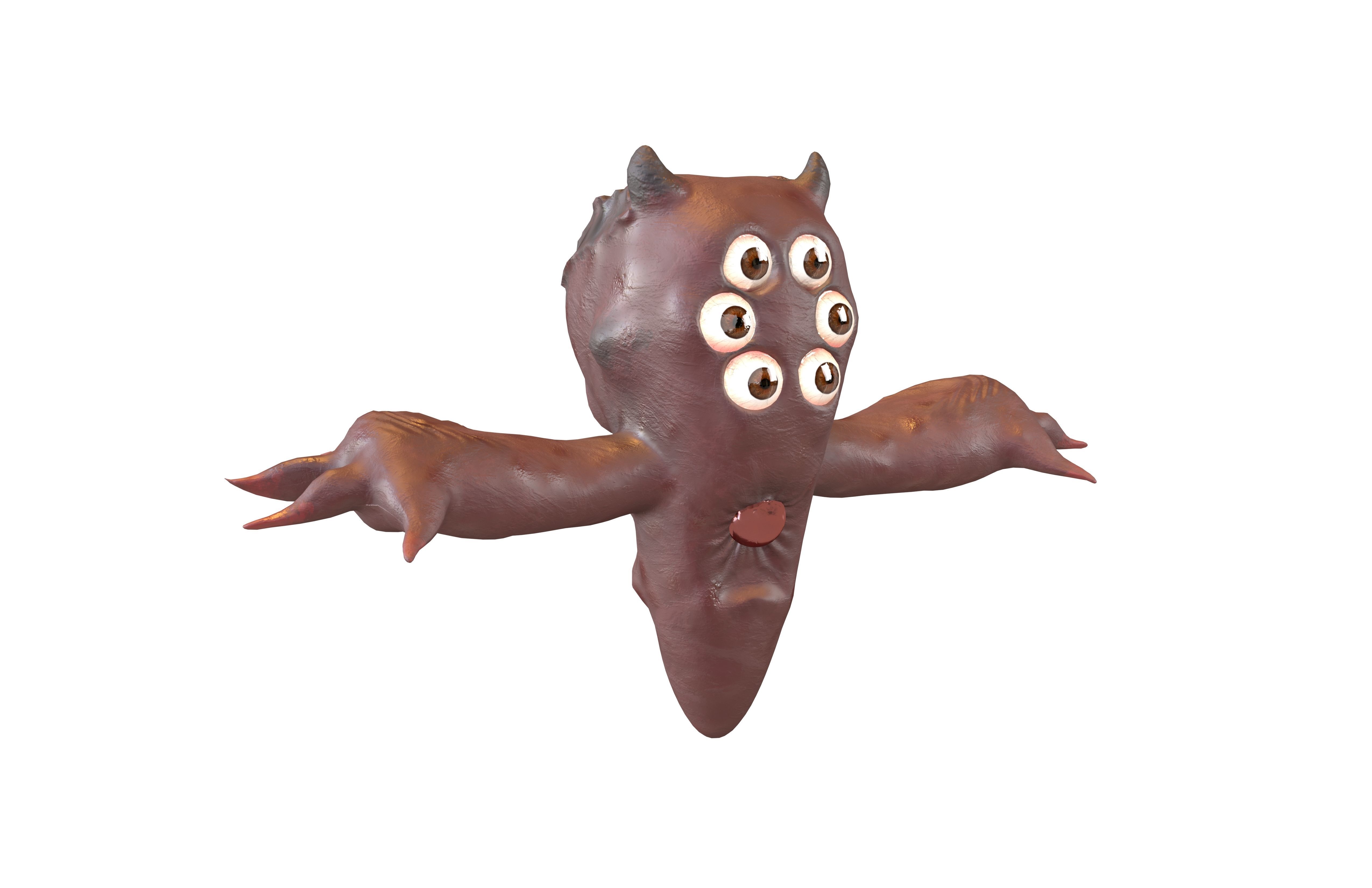 Aliens Character v1 001 Low-poly 3D model_1